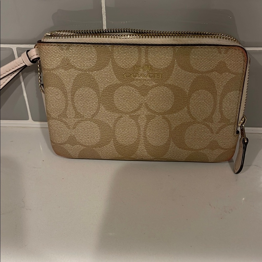 Coach Tan Wristlet